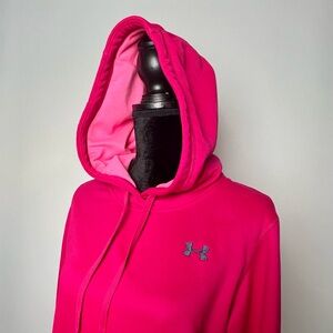 Under Armour Women’s Hooded Sweatshirt - Pink, Size Large